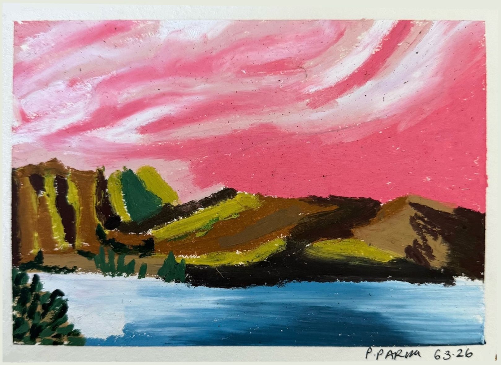 Haulla, Oil pastel on archival paper