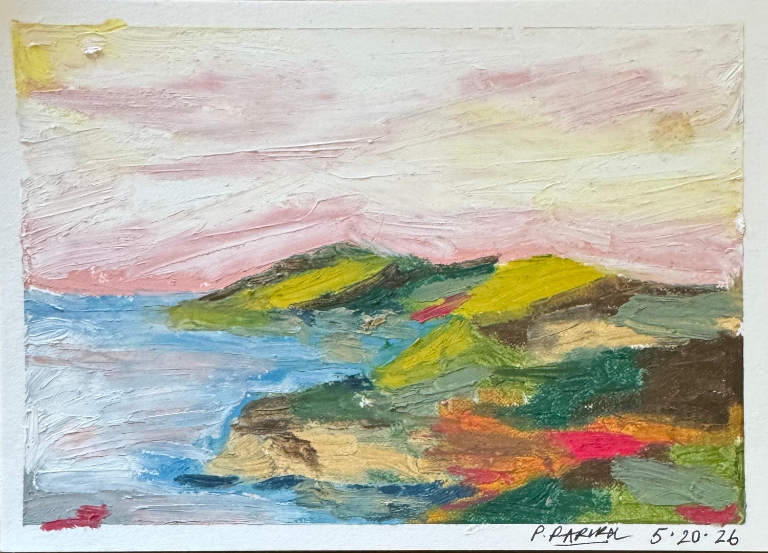 A series of Oil Pastel Landscapes